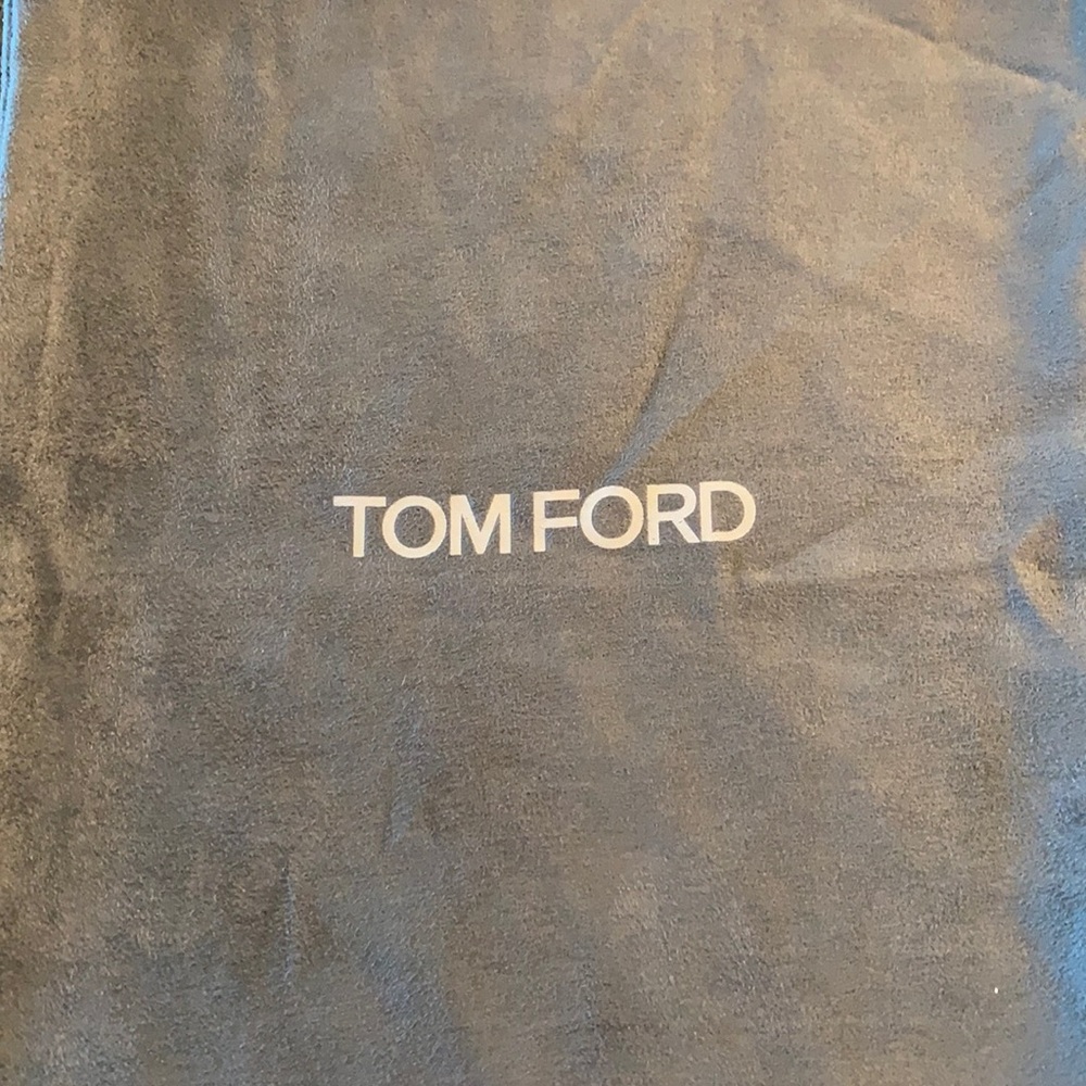 Tom Ford velvet drawstring gray dust bag shoes bag mint